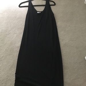 DKNY black rayon tank dress perfect LBD size M